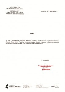 Ministerstwo Rozwoju Regionalnego Ministerstwo Rozwoju Regionalnego